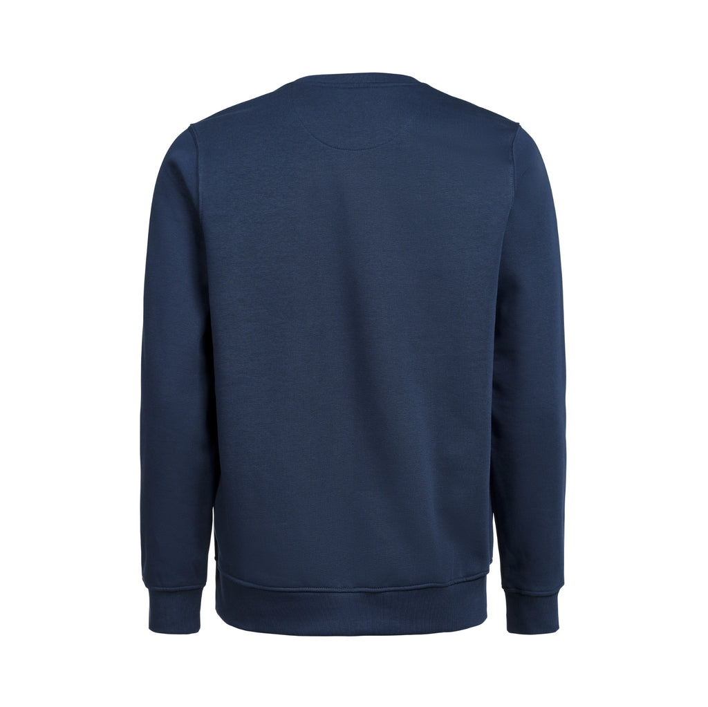 Navy blå Sweatshirt i Økologisk Bomuld | Stilren | Dame og Herre