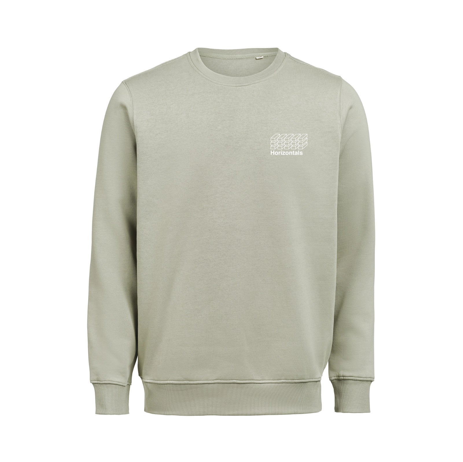 Grøn sweatshirt i økologisk bomuld til dame og herre med minimalistisk logo design – høj kvalitet og god pasform