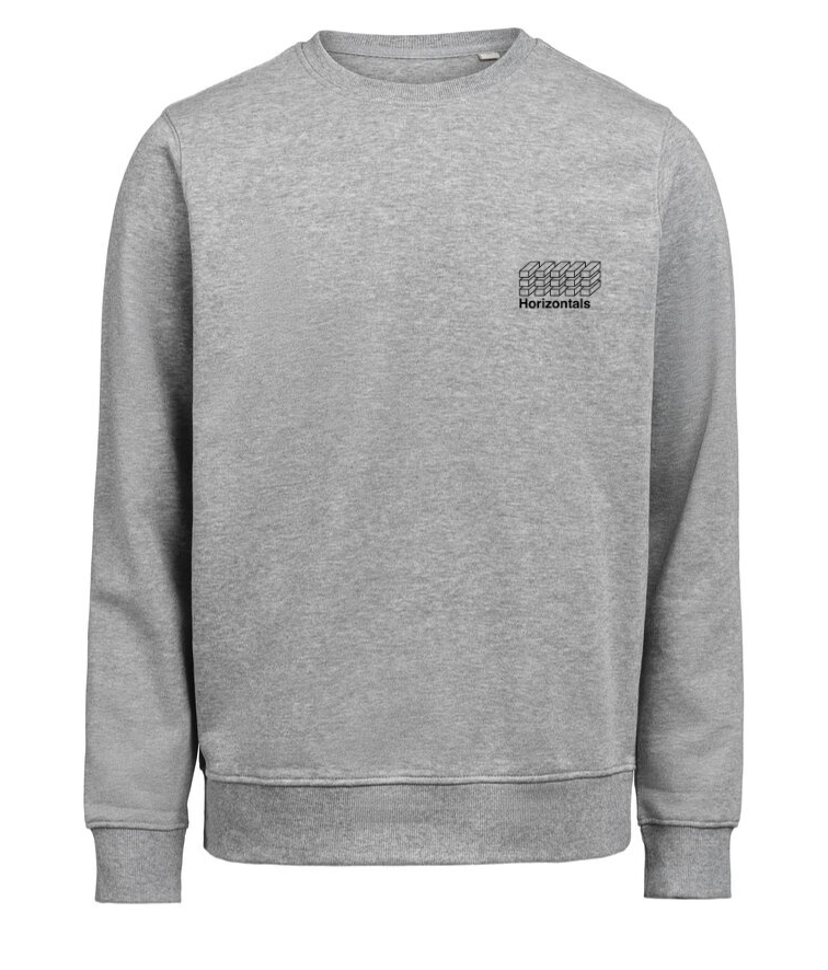 Grå Sweatshirt i økologisk bomuld – Core Logo | Horizontals