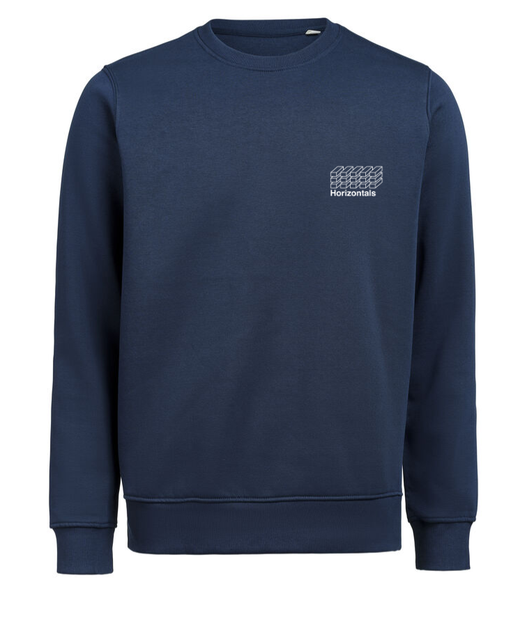 Navy Sweatshirt i økologisk bomuld – Core Logo | Horizontals