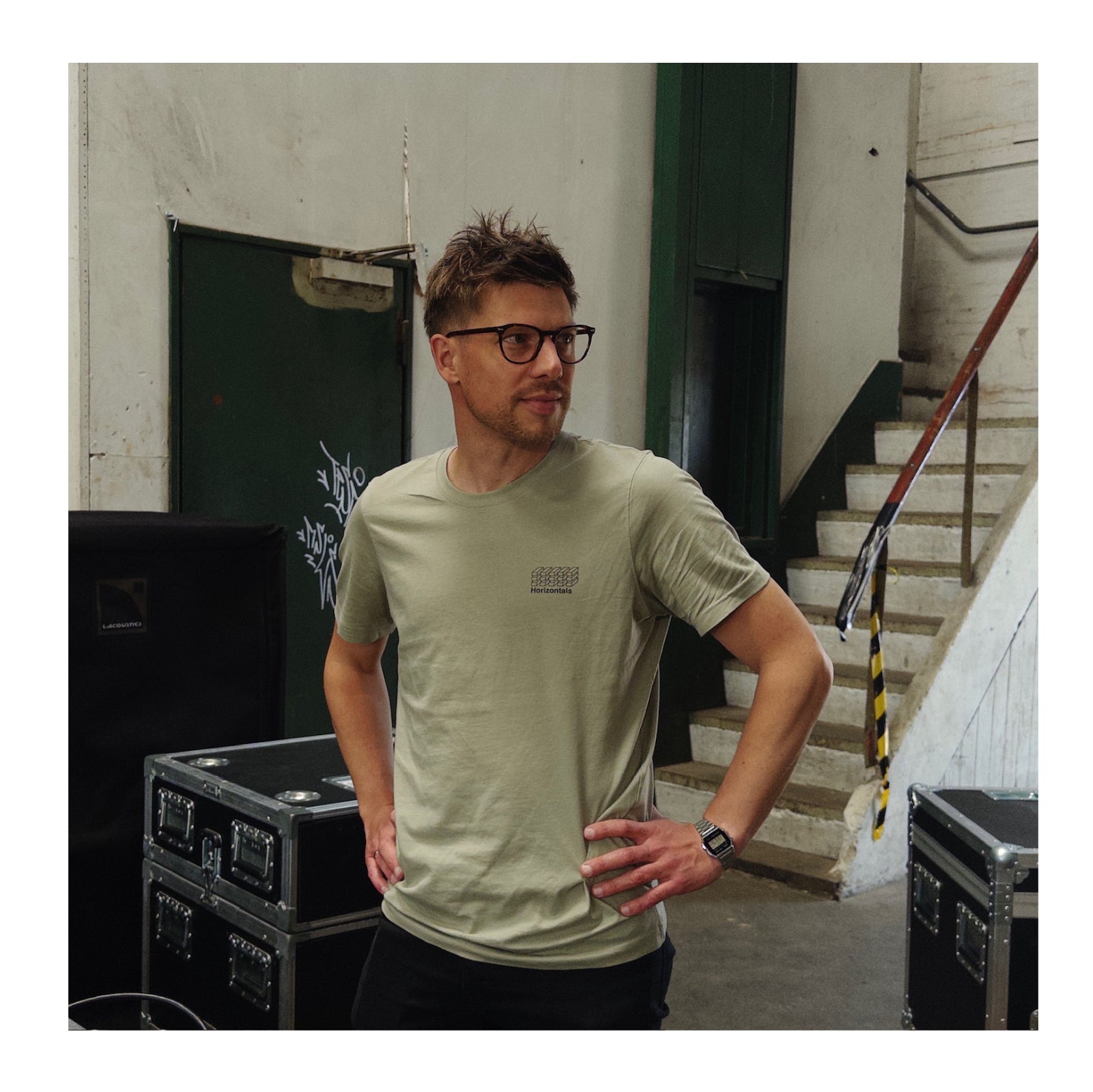 Grøn T-shirt i Økologisk Bomuld | Stilren | Dame og Herre