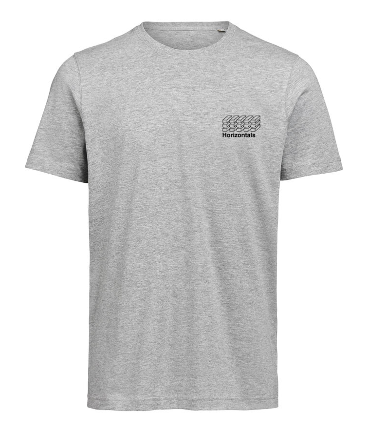 Grå T-shirt i økologisk bomuld – Core Logo | Horizontals