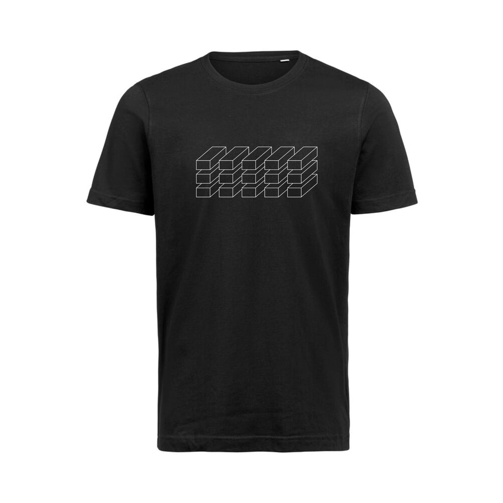 Sort t-shirt i økologisk bomuld til dame og herre med minimalistisk design – høj kvalitet og god pasform