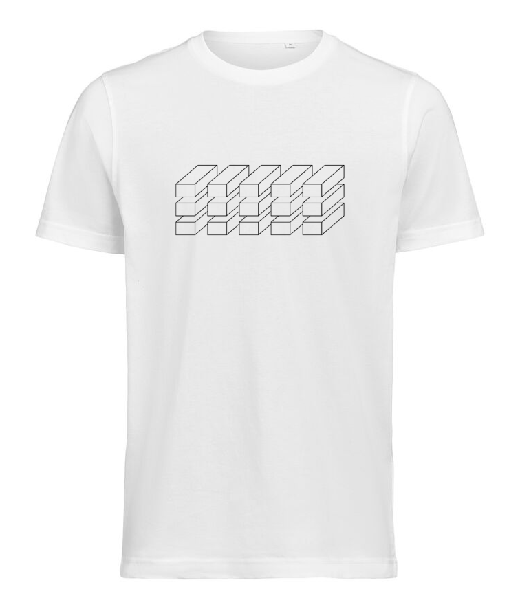 Hvid T-shirt i økologisk bomuld – Signature | Horizontals
