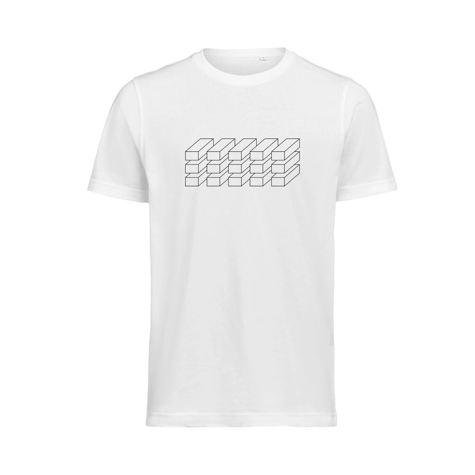 Hvid t-shirt i økologisk bomuld til dame og herre med minimalistisk design – høj kvalitet og god pasform
